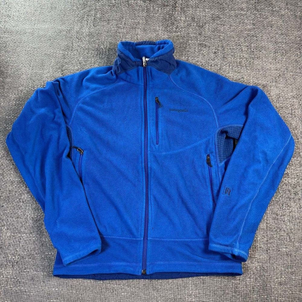 Patagonia R1 Regulator Fleece Jacket Mens Small Blue Full Zip Grid Technical